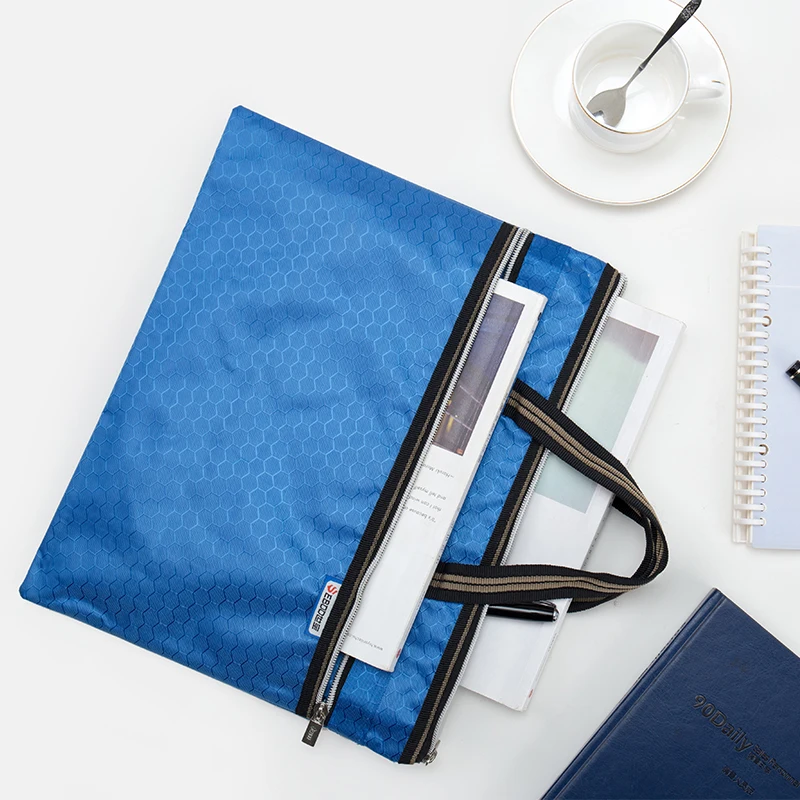 حقيبة تخزين مستندات رسمية من سيبو ، حقيبة بسحاب بطبقة مزدوجة ، حقيبة كمبيوتر للعمل محمولة