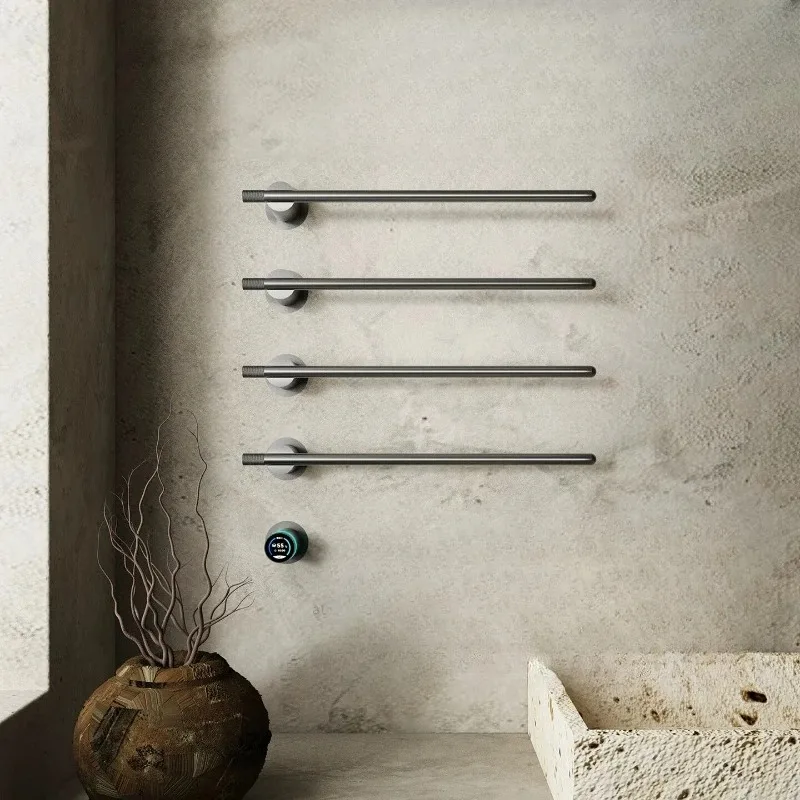 Embedded wall-mounted electric towel rack, modern simple bathroom intelligent constant temperature drying