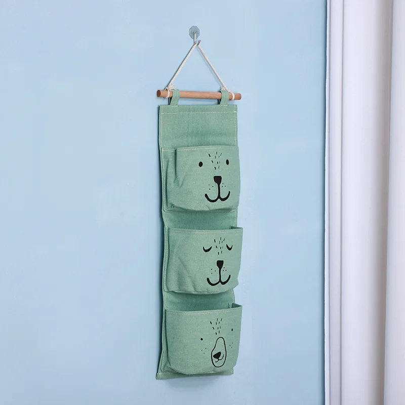 Hanging Storage Bag 3 Pocket Waterproof Hanging Organizer for Dorm Living Room Bathroom Home Fabric Wall Closet Organizer