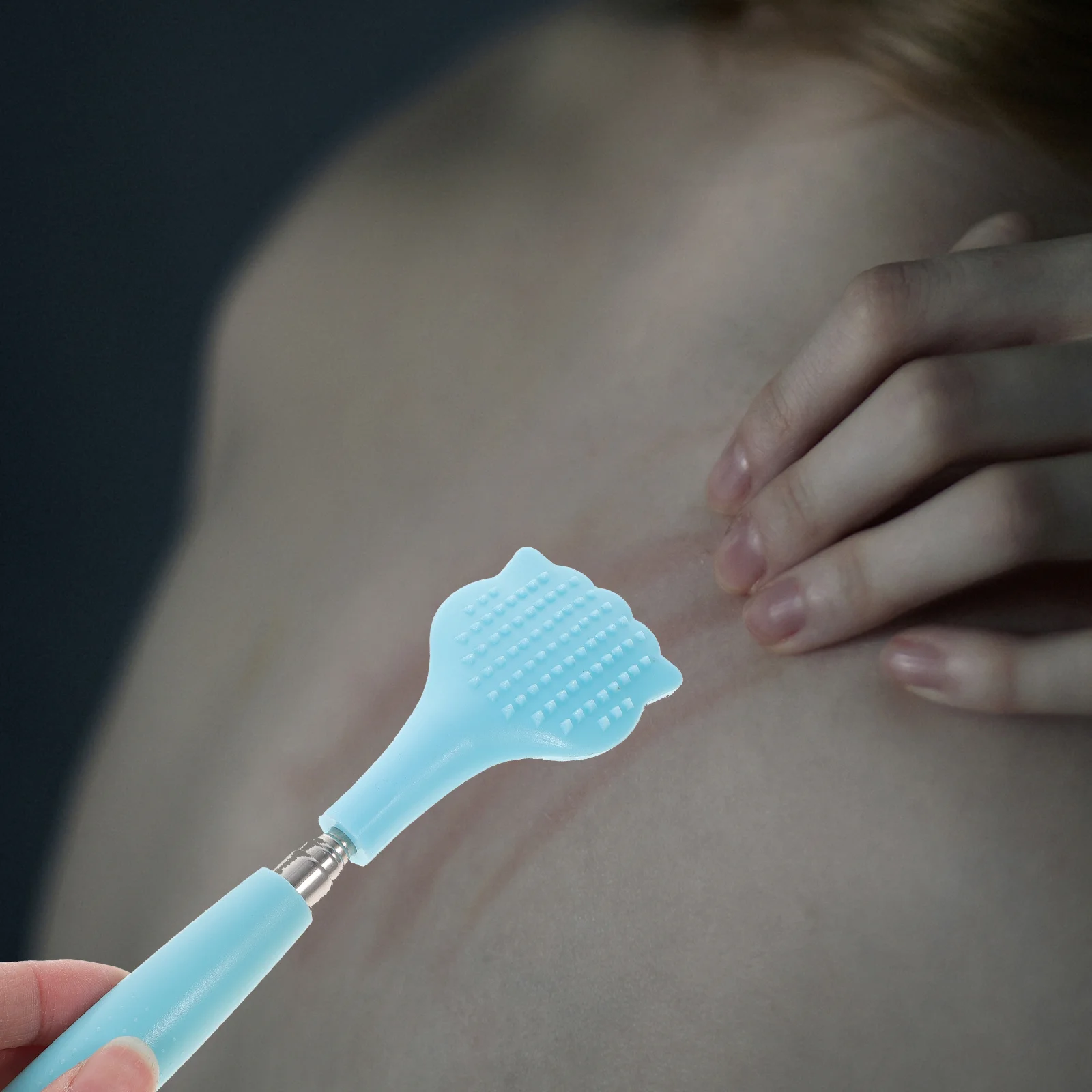 

2Pcs Flexible Back Scratcher with Ergonomic Handle Body Massager for Relaxation Extendable Claw Design Blue Pink