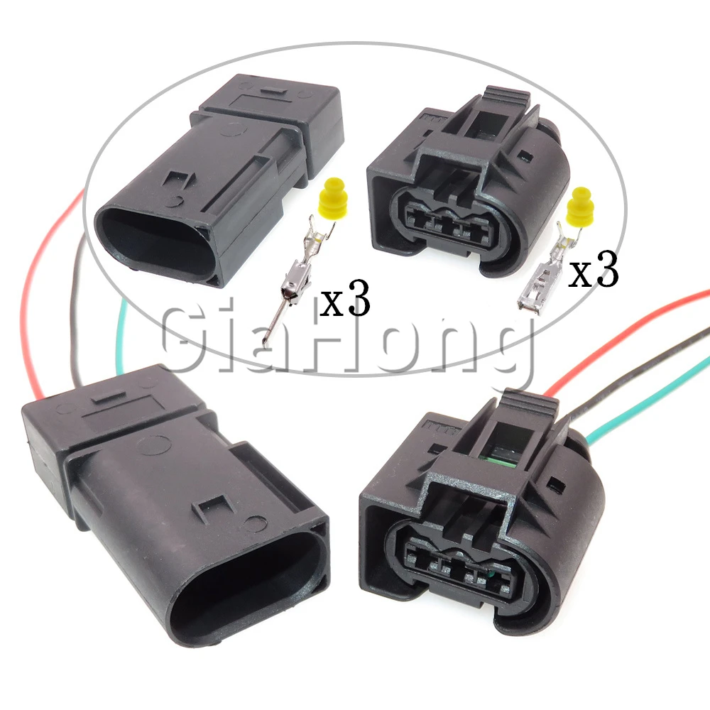 

1 Set 3 Ways AC Assembly Car ABS Sensor Plug For Benz BMW Auto Cable Socket 22140492050 09441311 50290970 1-968433-2 1-968408-2