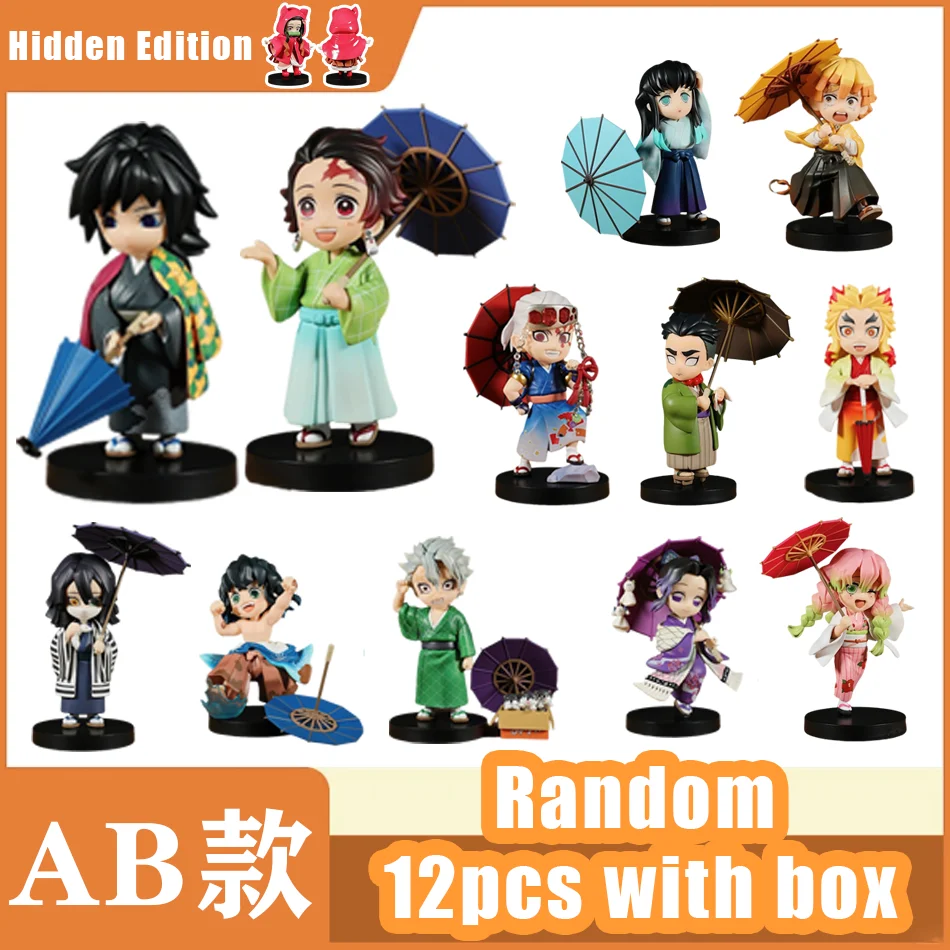 

Коллекционная фигурка Demon Slayer: Серия «Сливовый дождь» (Blind Box) — Танджиро Камадо, Нэзуко. Аниме-фигурка, креативная статуэтка, модель, украшение, подарок-сюрприз.