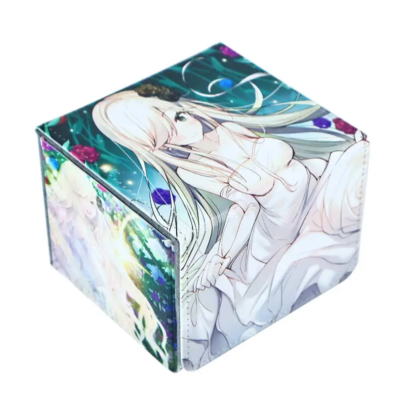 

Ю-Ги-О! Коробка для хранения карт Garden Rose Maiden OPTCG DIY из утолщенной кожи, большая вместимость, для коллекционных аниме-игровых карт