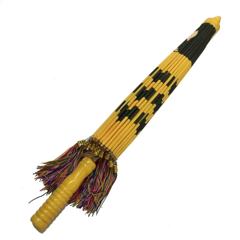 Pure handmade Tai Chi gossip umbrella cloth surface umbrella surface solid wood  frame Taoist cloth