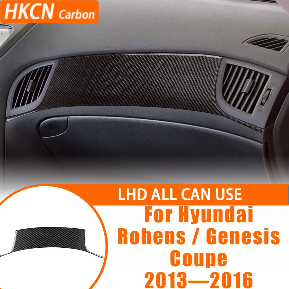 

Автомобильные аксессуары из углеродного волокна Copilot, панель приборной панели, внутренняя крышка, наклейка для Rohens Coupe/Genesis 2013–2016