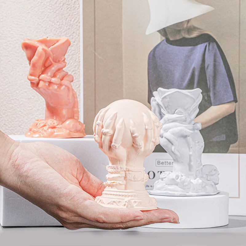 

Хэллоуин Череп Восковые Гипсовые Формы Домашний Декор Изготовление Аксессуаров 3D Ведьма Ручная Свеча Силиконовая Форма DIY Призрачный Коготь Роза Шар Ремесла