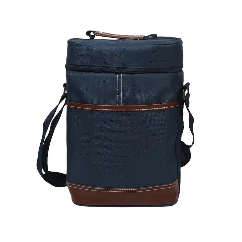 Soft Cooler Wine Bottle Insulated Bag for Wine Thermal 2 Drink Bottle 750ml Beer Outdoor Bag for Travel Carrier Tote Wine Glass