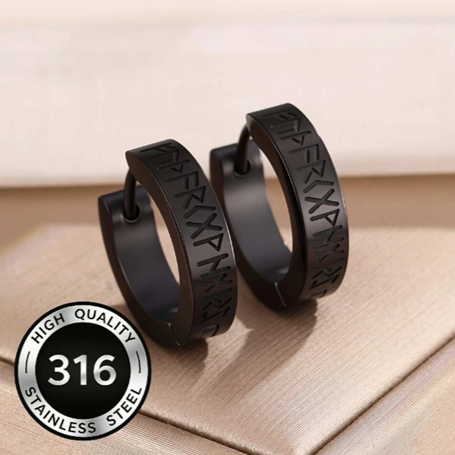 Street Fashion Earrings - Retro Trend 316L roestvrijstalen rune-oorringen voor