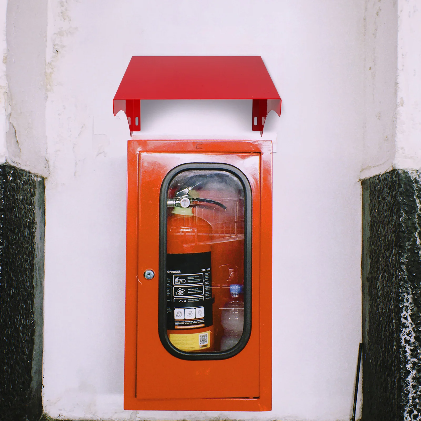 Station de traction d'alarme incendie rouge, boîtier mural étanche en acier inoxydable pour utilisation extérieure, couvercle de boutons d'alarme pour