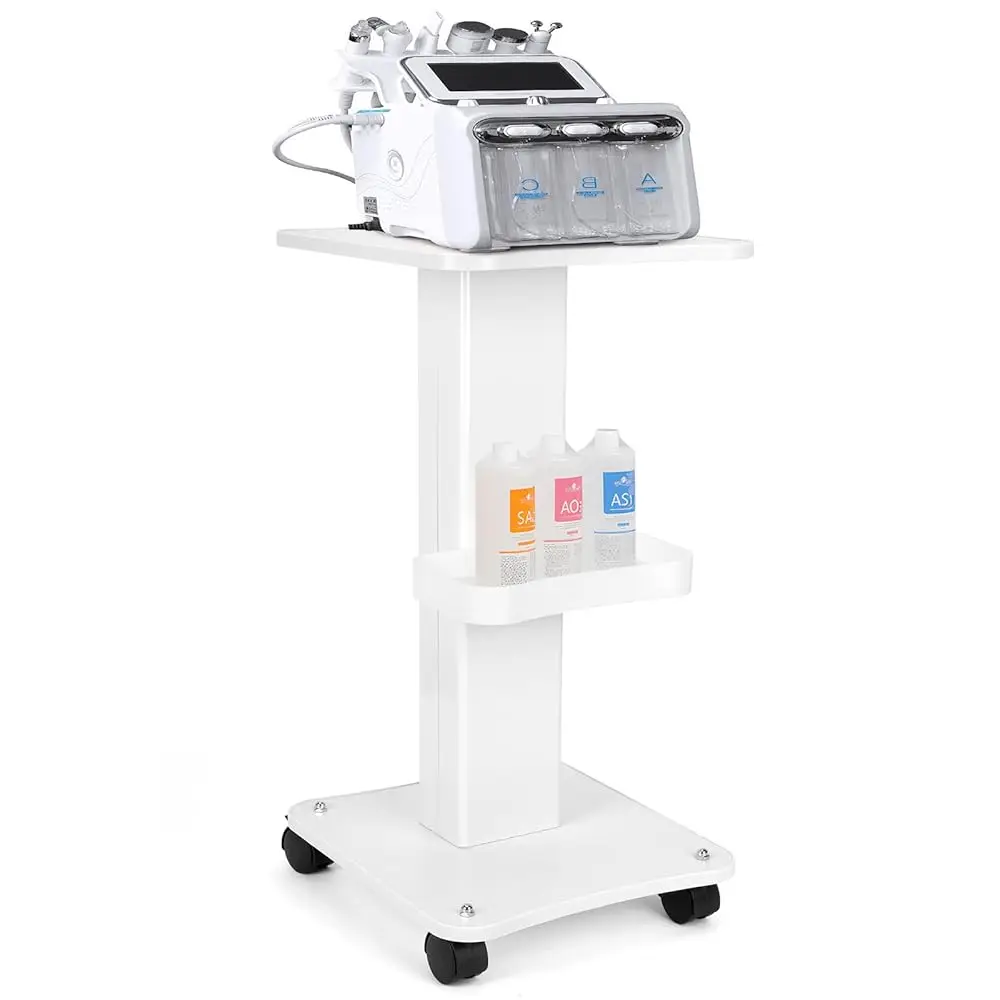 

3 Tier Aluminum Beauty Cart, 220Lbs Salon Trolley Stand With Locking Wheels, Esthetician Cart For Salons, Spas & Clinics, Easy