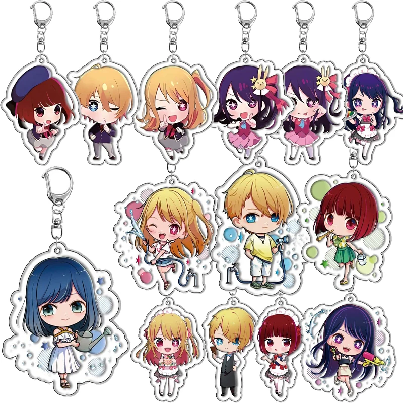 

Kawaii милый OSHI NO KO Arima Kana Hoshino Rubii Hoshino Ai Q версия акриловый брелок аниме рюкзак кулон подвеска аксессуары