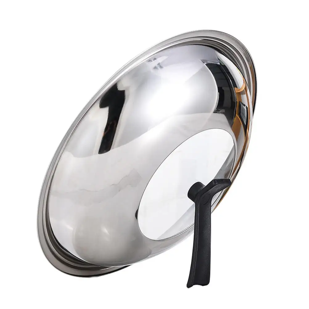

1Pcs Stainless Steel Vertical Pot Cover Thickened Heat Resistant Cooking Lid Visible Pot Protective Cover Kitchen Cookware