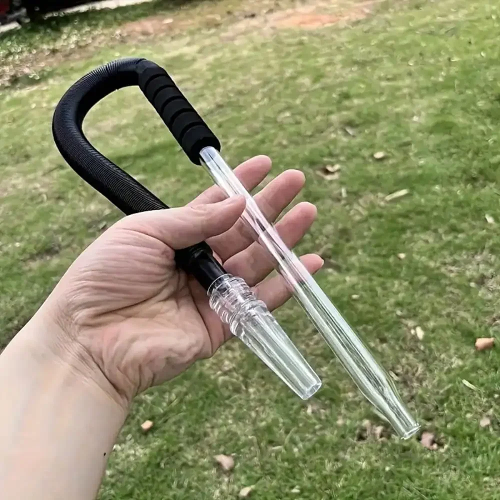 1 Adjustable Hookah Pipe - Heavy duty smoking appliance with clear pipe and non-slip grip, manual cigar pipe, suitable for party, bar, home use, no electricity required, easy to clean party gear