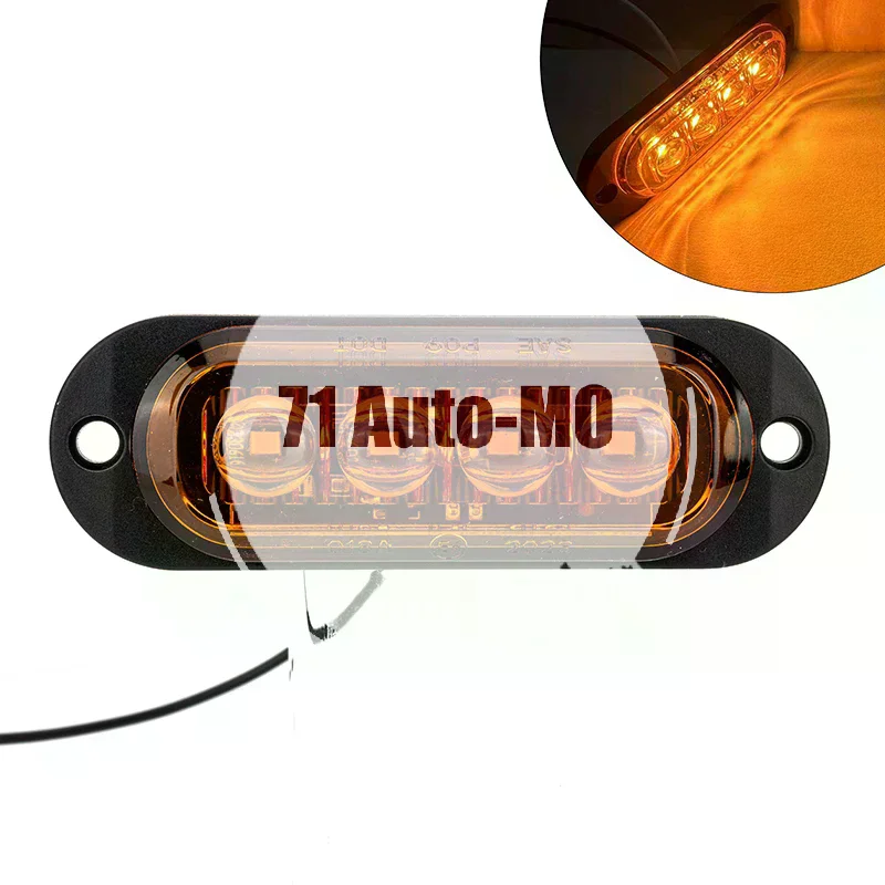 12V 24V Truck LED Side Marker Light Car Trailer DOT E8 Mark Reflector Van Clearance Lamp For Lorry RV Bus Boat