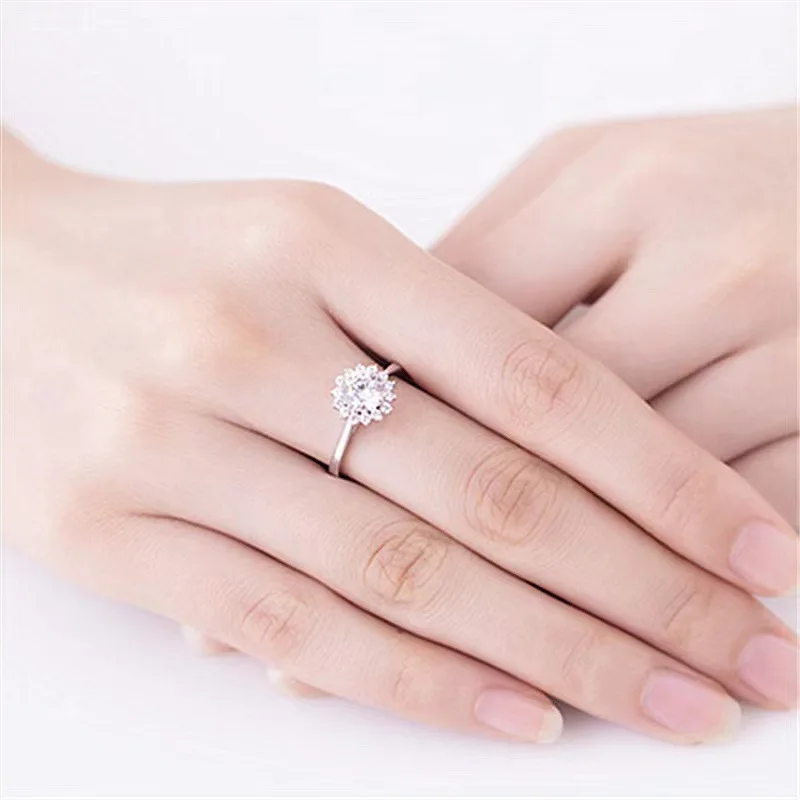 Women's 2ct Moissanite 925 Sterling Silver Classic Ring, Gift