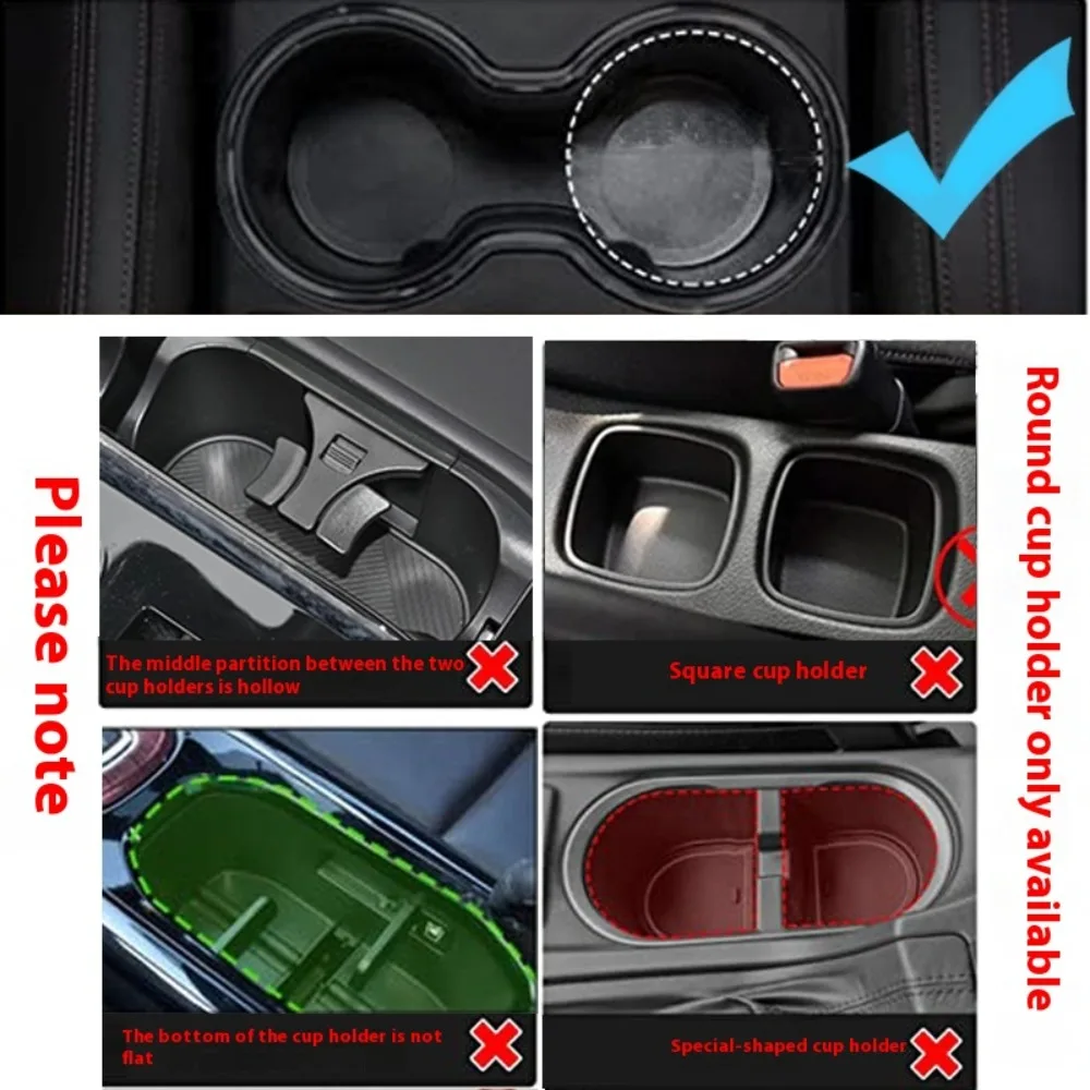 Adjustable 360°Rotating Multifunctional Car Seat Cup Holder Snack Tray Drink Holder Dual Cup Holder Expander