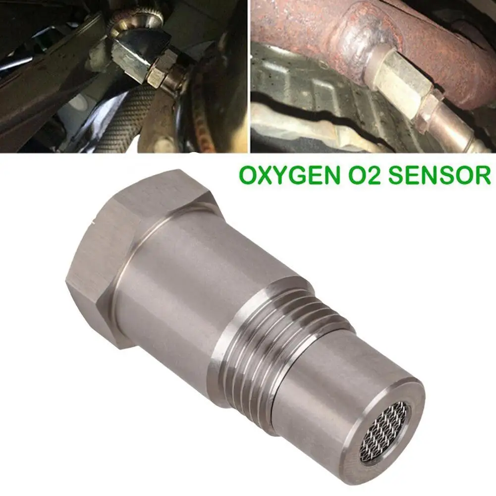 

﻿For Automobile Silver Stainless Steel Durable Car Accessories Fine Workmanship Spacers Mini Oxygen Catalyst Sensor M18x1.5