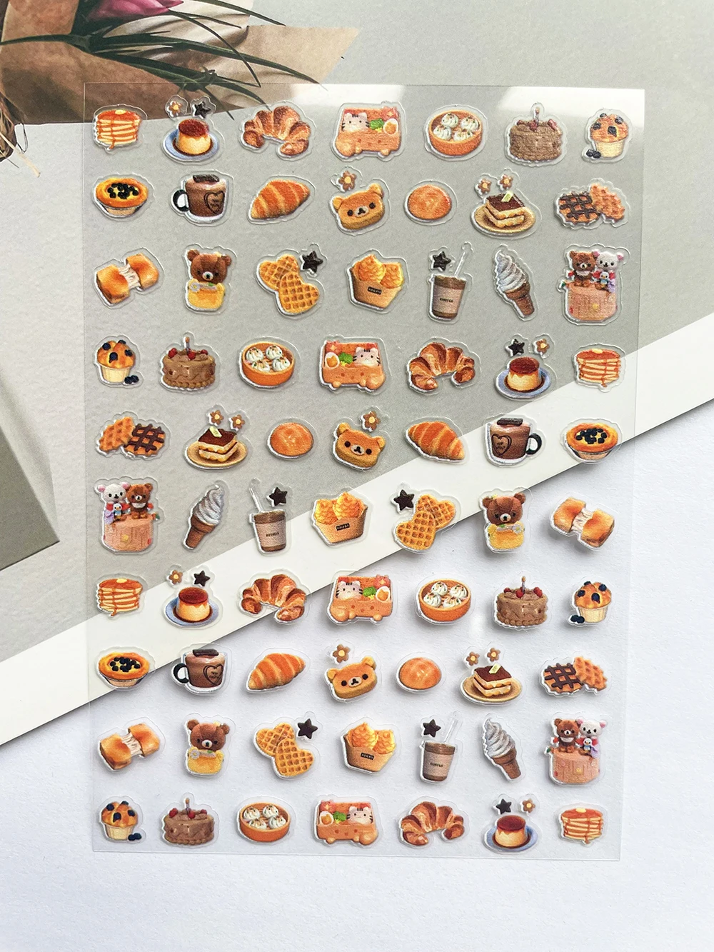 Mini PVC Rilakkuma Erdbeere Poster Waren Aufkleber Nail art Wasserdicht Nette Dekor Make-Up Schreibwaren Box Laptop Aufkleber Geschenk – Detail 5
