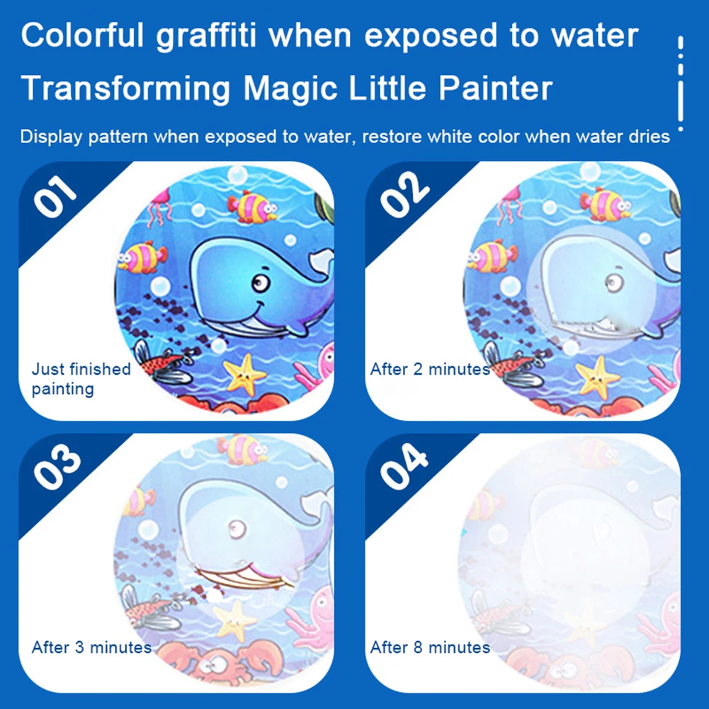 Reusable Water Coloring Books For Toddlers Magical Water Drawing Coloring Book Educational Toys For Boys Girls Gift