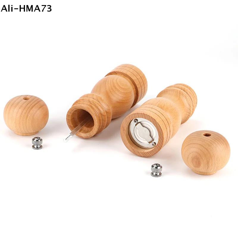 เครื่องบดพริกไทยไม้, ปรับความละเอียดได้ 6/8/10 นิ้ว, เครื่องบดพริกไทยไม้, กลไกบดเซรามิก, เครื่องบดเกลือ