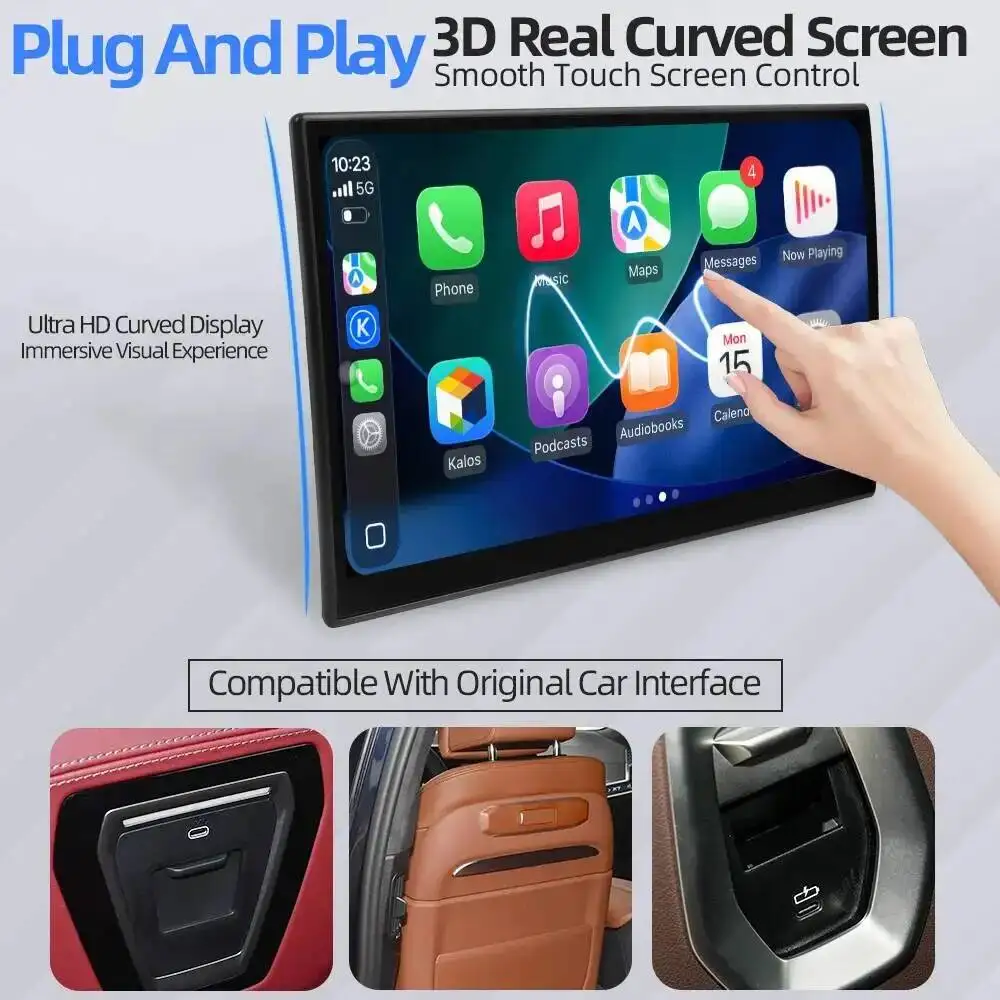 11.6 Inch For BMW Rear Seat Entertainment Screen Plug And Play Car Headrest Monitor Support Video Bluetooth WiFi Back Seat TV - view 4