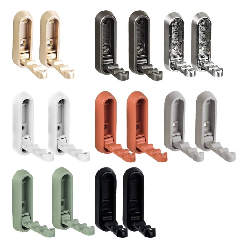 Multifunction Foldable Coat Hook Wall Hanging Storage Space Efficient Folding Wall Hook Simple Use for Home Organization