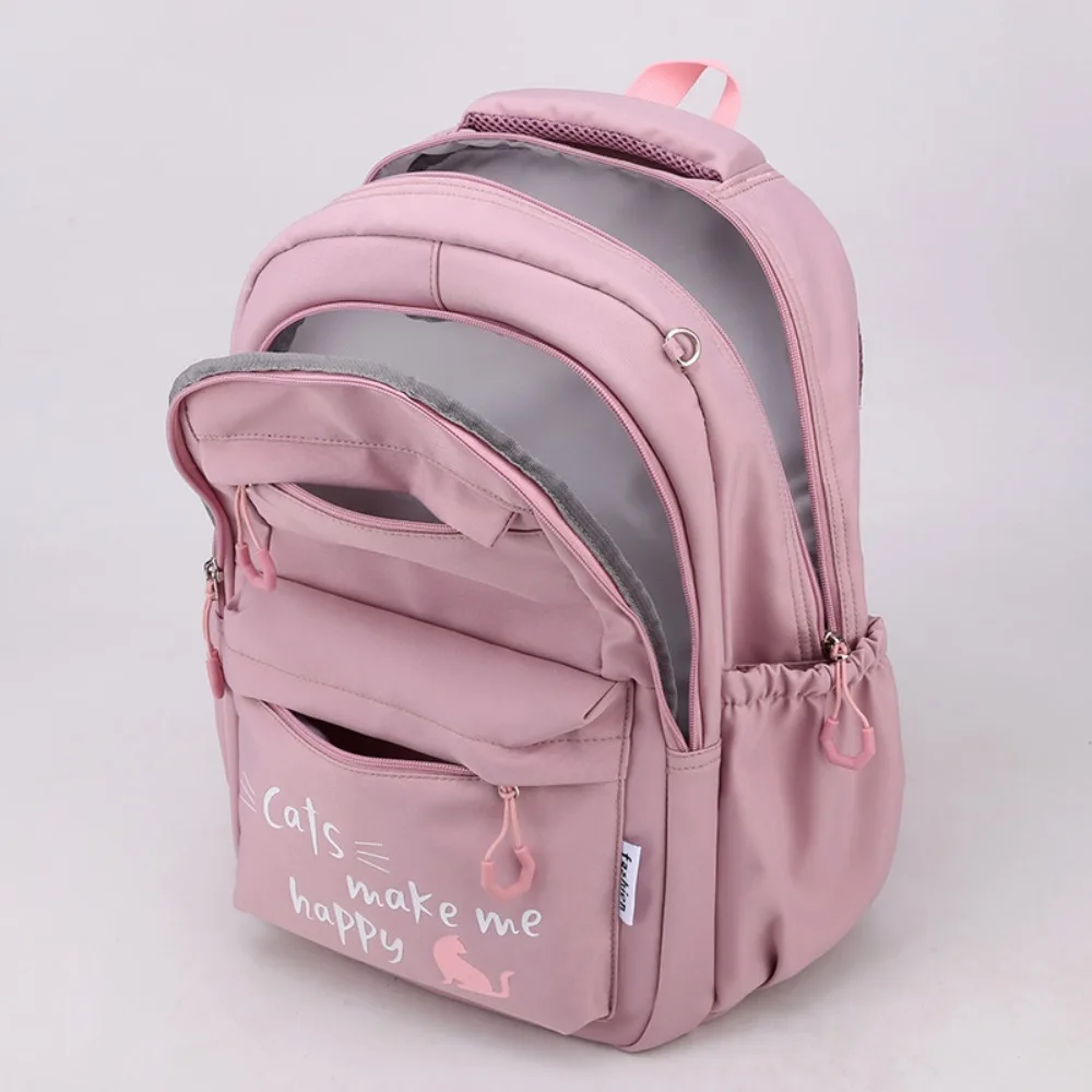 

Cute Nylon Material School Bags Large Capacity Waterproof School Backpack Breathable Lightweight Rucksack Bagpack Teenager
