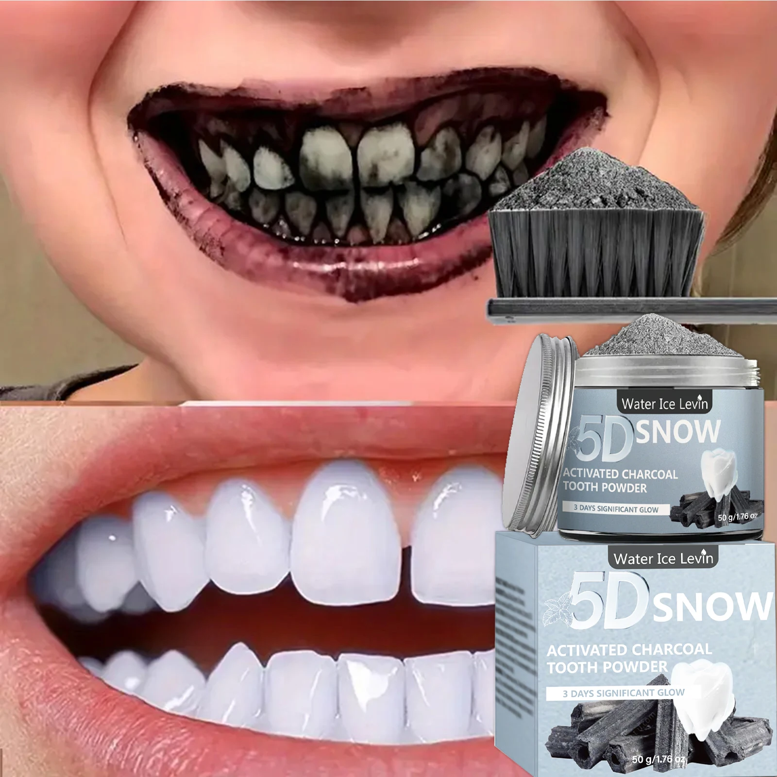 Teeth Whitening Filter - Polvo Blanqueador Dental de Carbón de