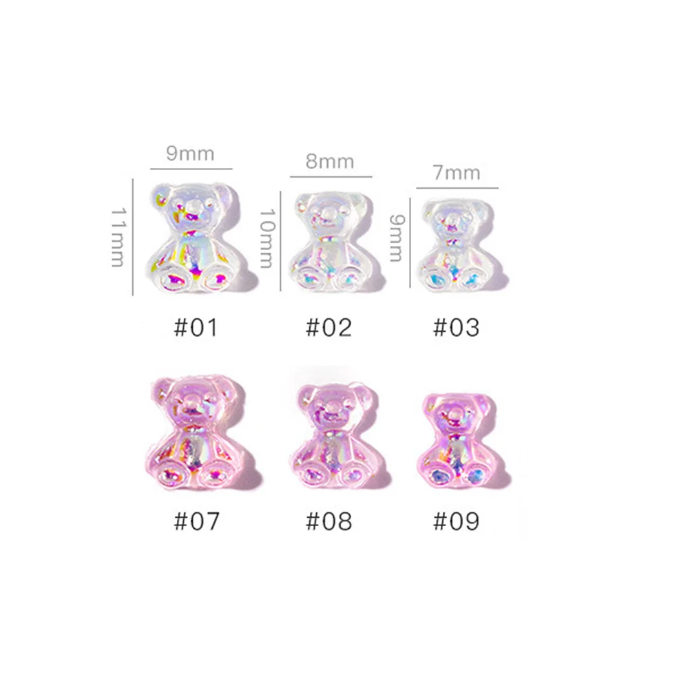 48pcs Bear Diy Manicure Charm Manicures Decoration Supplies For Women Nail Art Design Accessories Nail Art Decor