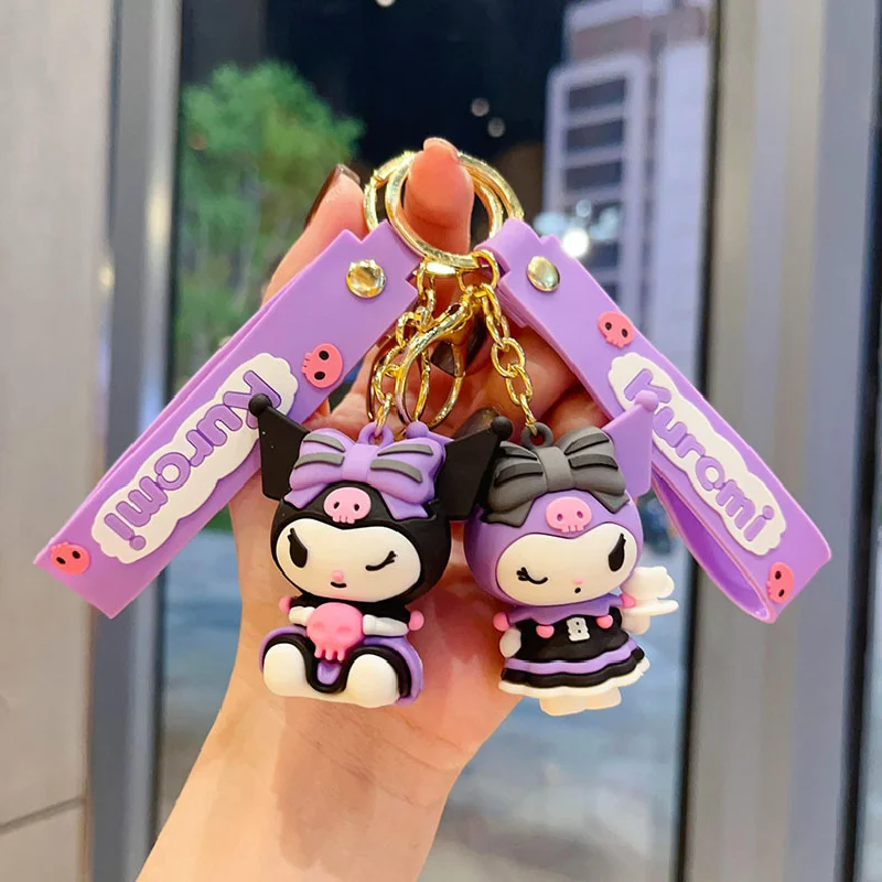 

Брелок Sanrio Series Kuromi, милый брелок для ключей, фигурка Куроми, подвеска для сумки Kuromi, автомобильный брелок Kuromi, сумка, аксессуар, подарки