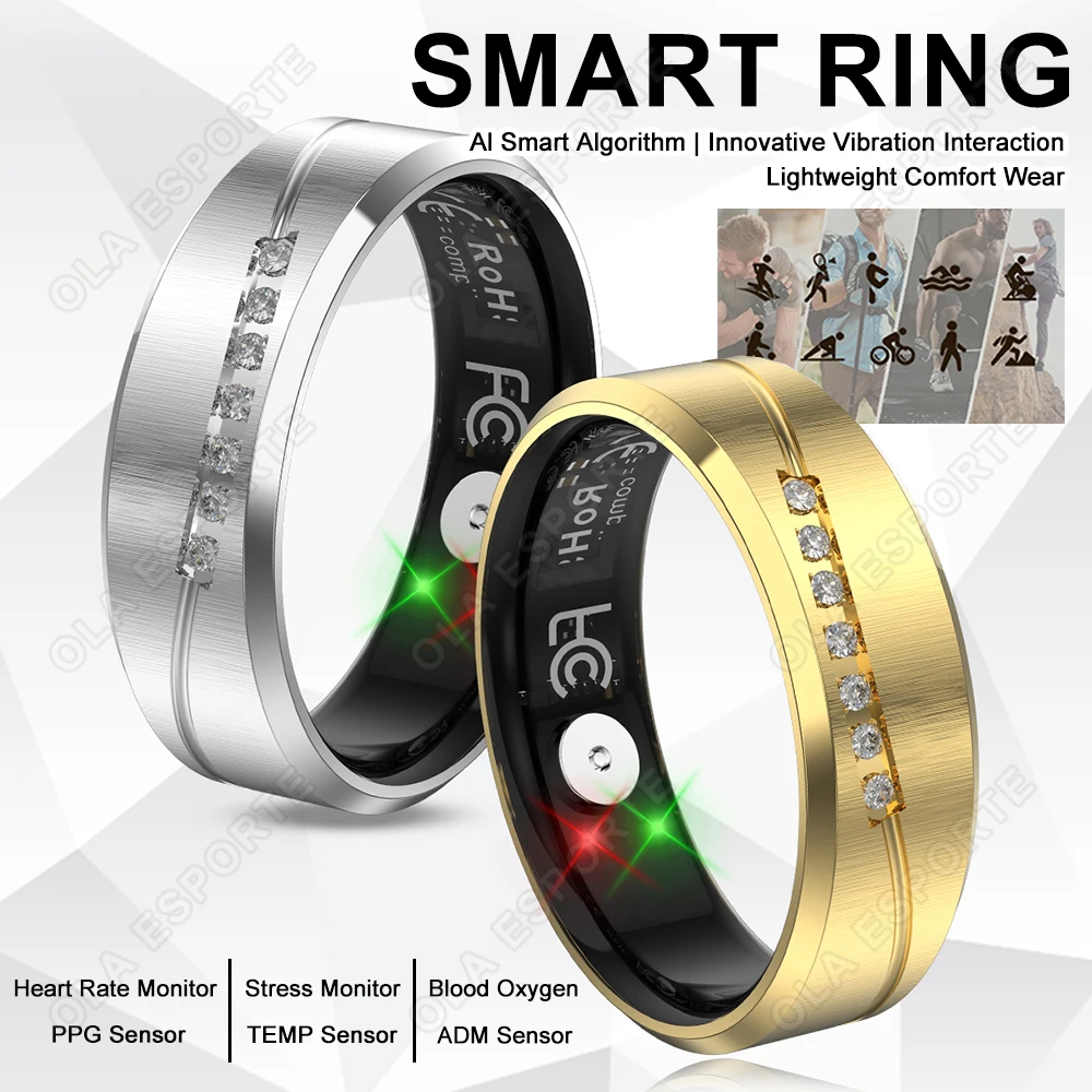 Multifunctional Smart Ring for Android Phone Wearable Bluetooth Connect Smart Ring Fashion Waterproof Titanium Steel Smart Rings