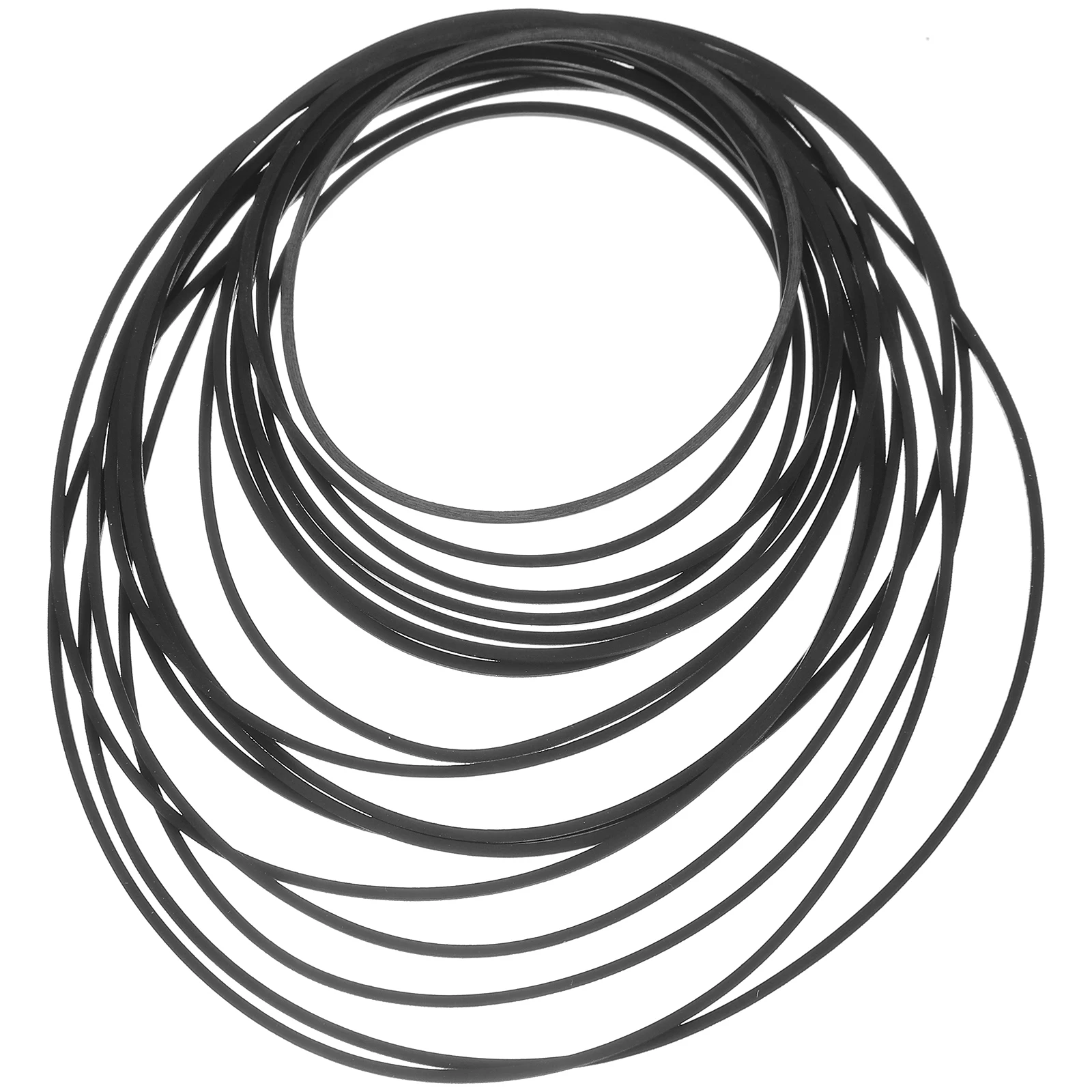 

50pcs Cassette Repeater Belt for Recorder 1mm Square 40-130mm Rubber Drive Belts Tape Player Replacement Deck Belts