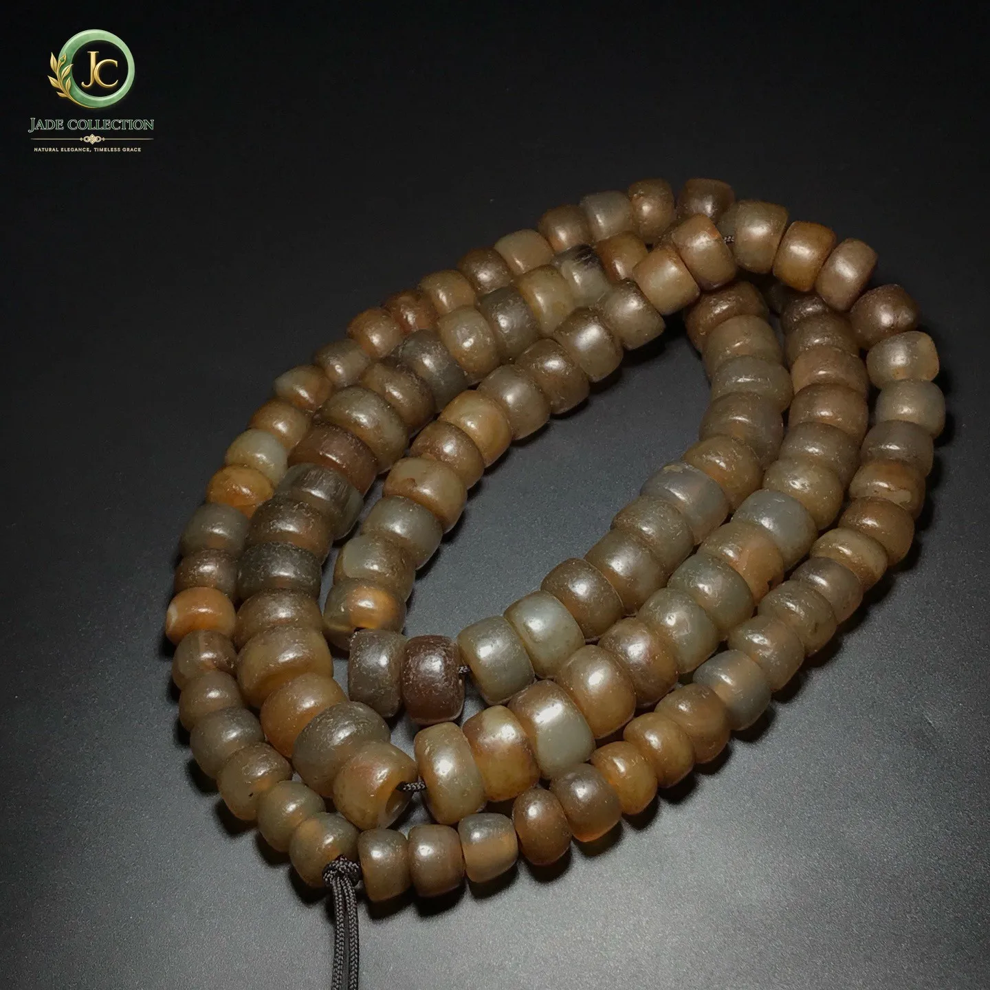 Unique Tibetan Natural Old Agate Dzi 108Pcs Buddha Beads Amulet Necklace J0521