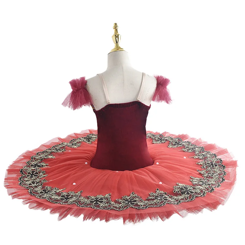 Robe de Ballet du lac des cygnes avec perles, Costume de spectacle pour adultes, vêtements de ventre, Tutu professionnel de scène, Tutu de danse de Ballet violet
