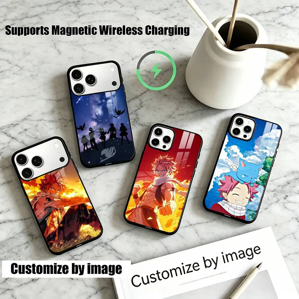

F-fairy T-tail Natsu Dragneel Anime Phone Case For IPhone17,16,15,14,13,12, Plus,Pro Supports Magnetic Wireless Charging