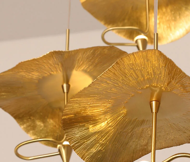 Art LED Chandeliers 20 25 30 35CM Copper