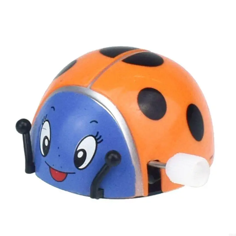 Q0KB Spring Ladybird Wind Up Somersault Rotation Kids Kids Presens engraçados para P