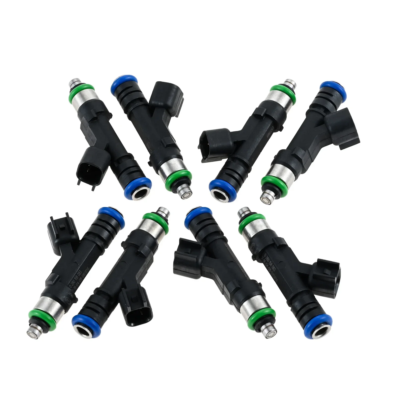 8pcs Fuel Injectors for Cadillac SRX XLR STS 2007-2009 DTS 2006-2011 4.6L V8 0280158083 12597871 217-2443 4G1997 FJ721 832-11206