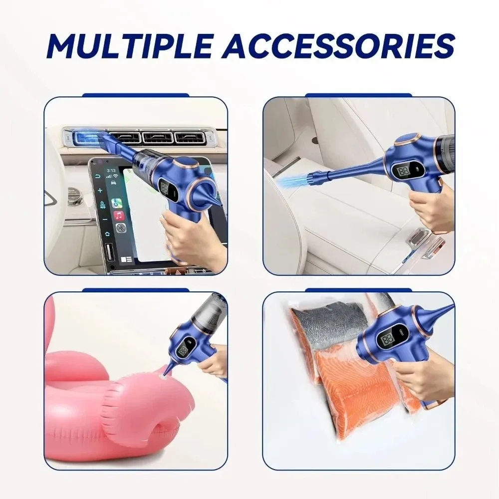 120W High Suction Car Vacuum Cleaner 4500Pa High Power Dual Use Wireless Vacuum Cleaner Strong Suction Dust Removal