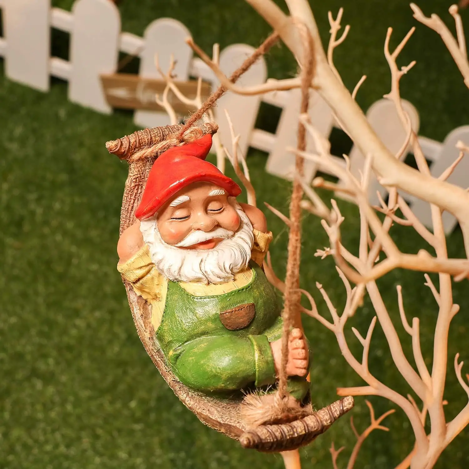 

Cloududa Christmas Outdoor Garden Yard Decoration Hanging Cute Gnome Dwarf Statue