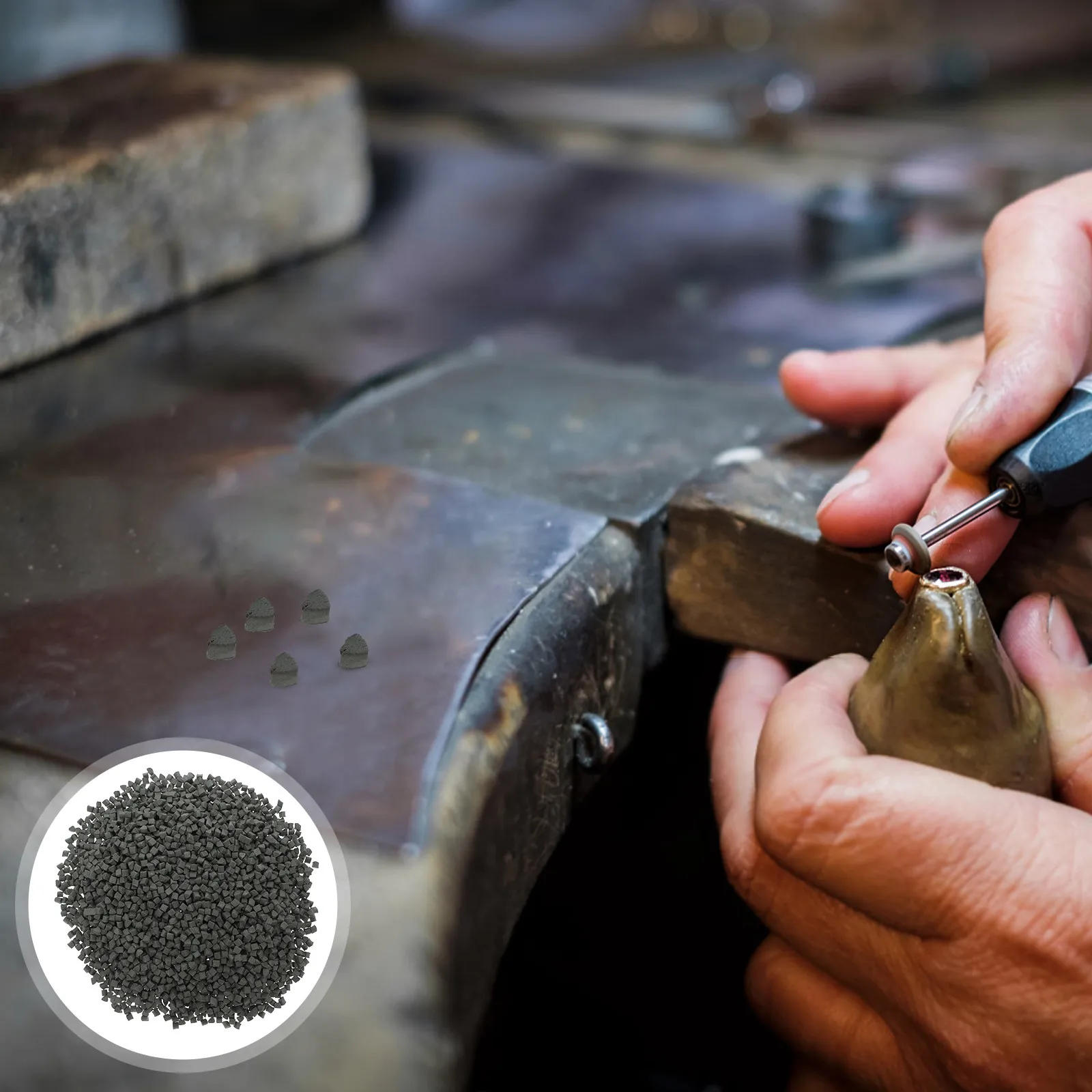 

500 г треугольной абразивной фракции для полировки ювелирных изделий в галтовочных машинах, быстродействующий полировальный материал, расходные материалы для галтовки камней