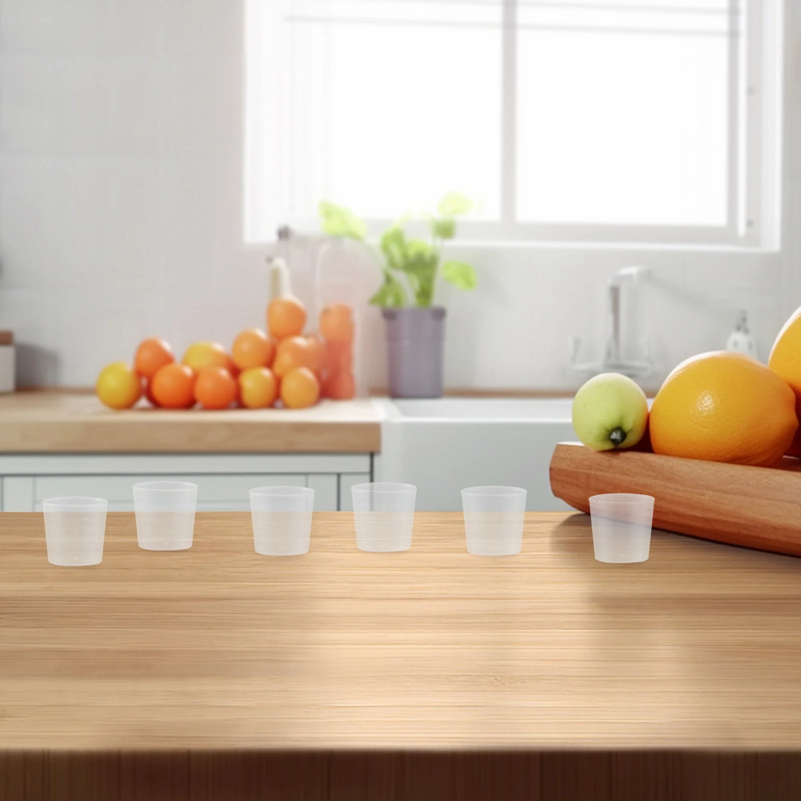 

25 Pack 30ml Clear Graduated Measuring Cups Plastic Liquid Containers with Scale for Supplies