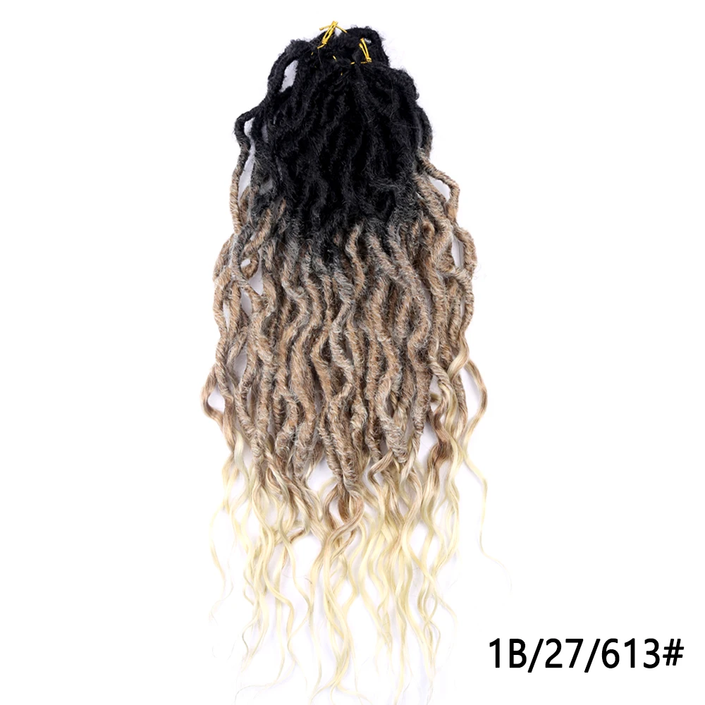 Amir Wave Faux Locs Crochet Braids Hair Synthetic Dreadlocks Braiding Hair Extensions For Women 24Inch Ombre Queen Locs Hair