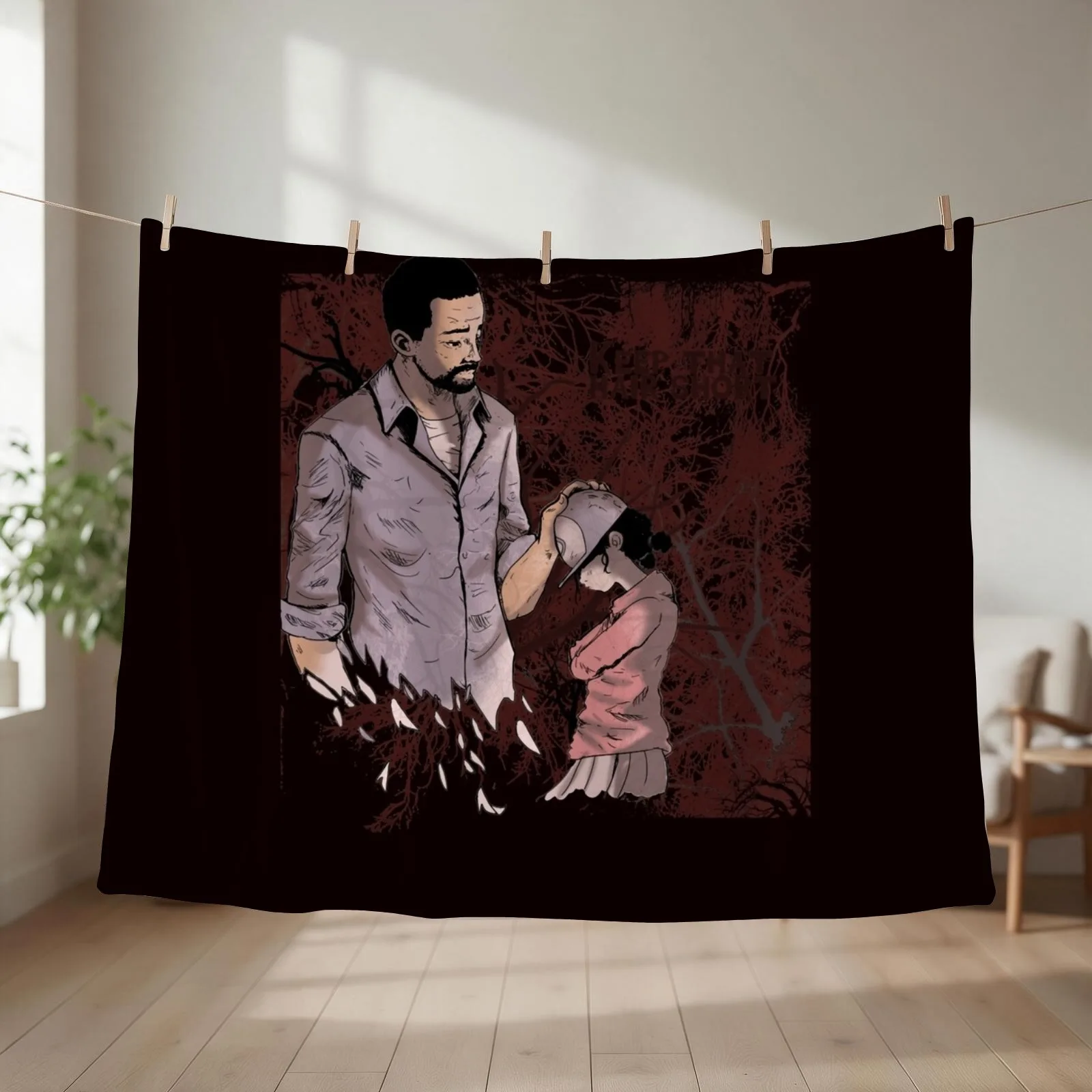 Walking Dead Lee and Clementine Throw Blanket Luxury Thicken decorative Bed covers For Decorative Sofa Blankets
