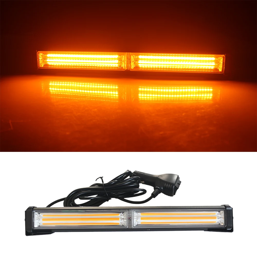 2-Section COB Work Light with Strobe & Warning Modes, 12V/24V Universal Cigarette Lighter Plug, for Truck Emergency Truck Jeep