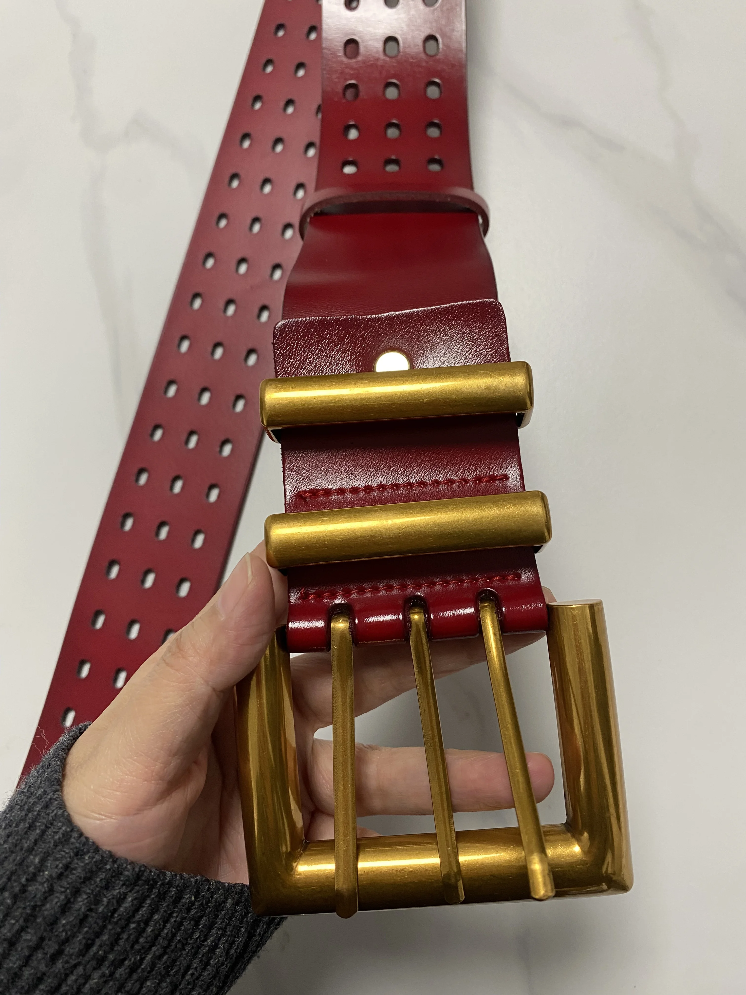 المرأة خمر الذهب مشبك جلد طبيعي فستان Cummerbunds الكورسيهات حزام أحزمة الديكور حزام عريض TB377