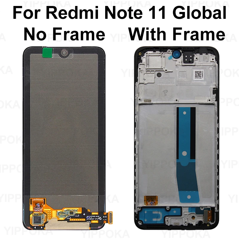 For Global Xiaomi Redmi Note 11 4G LCD Display  2201117TGT ouch Screen Digitizer For Redmi Note 11 5G LCD Replace Parts