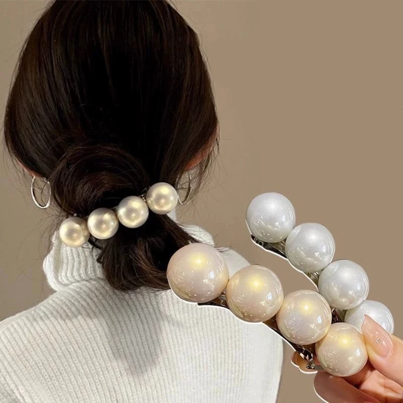 

Large Size Imitation Pearl Hair Clips For Women Girls Hair Styling Hairpins Hair Side Clamp Barrettes Fashion Hair Accessories