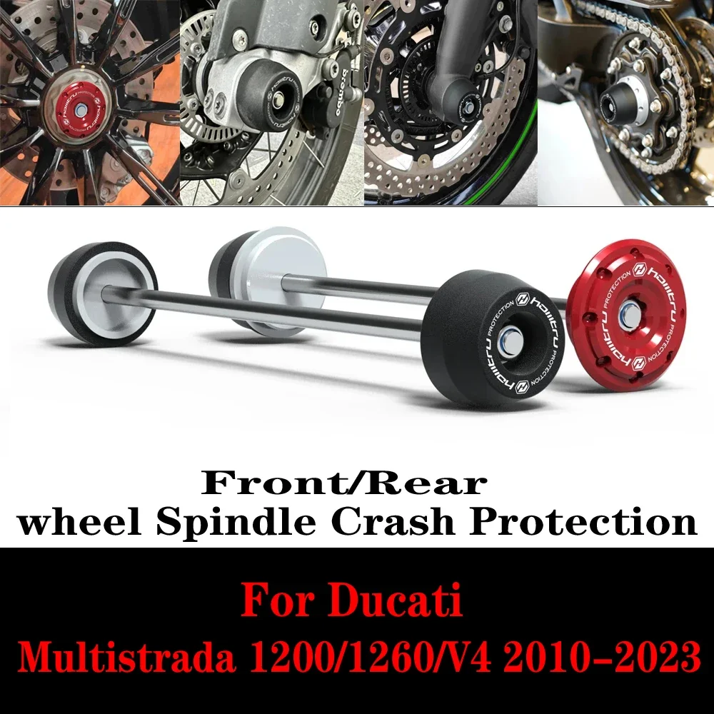 

For Ducati Multistrada 1200/1260/V4 2010-2023 Front Rear Wheel Spindle Crash Protection