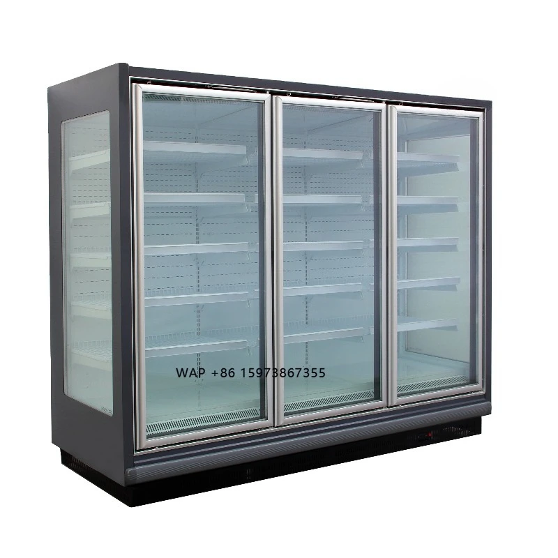 Energy-saving frozen food Commercial freezer Supermarket display Refrigerator vertical display Refrigerator glass door